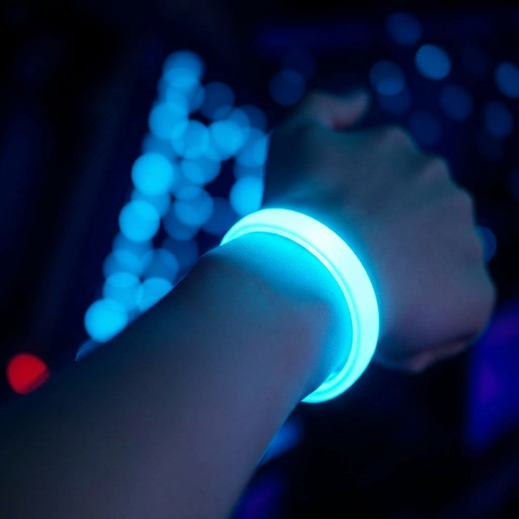Cyan LED wristband